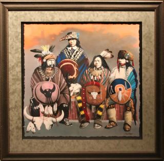 Challenger Roams The Plains No More Framed Art Serigraph SUBMIT An