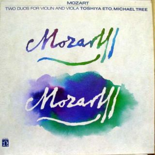 TOSHITA ETO & MICHAEL TREE mozart two duos for violin & viola LP Mint