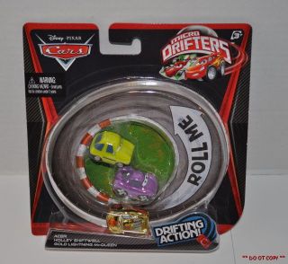 NEW DISNEY PIXAR CARS MICRO DRIFTERS ACER HOLLEY & GOLD LIGHTNING