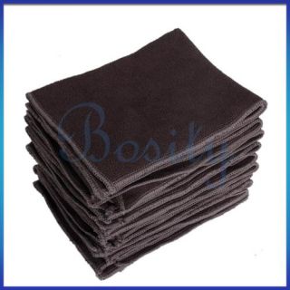 12x Brown Microfiber Towel Car Clean Cloth Rag 40x30cm