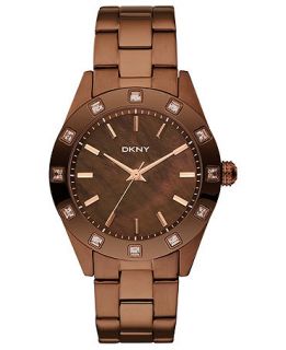 DKNY Watch, Womens Brown Ion Plated Stainless Steel Bracelet 36mm