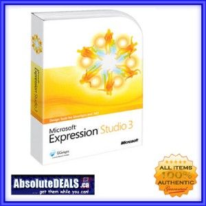 New Microsoft Expression Studio 3 Full English DVD Version PJs 00940