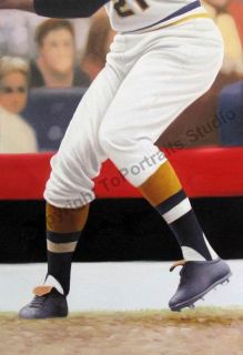 Roberto Clemente Pittsburgh Pirates Canvas Oil Painting
