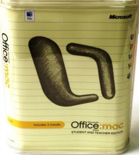 Microsoft Office 2004 Mac Student & Teacher Edition w/3 Product Keys