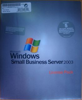 Microsoft Windows Small Business SBS Server 2003 5 User Cals T74 00002