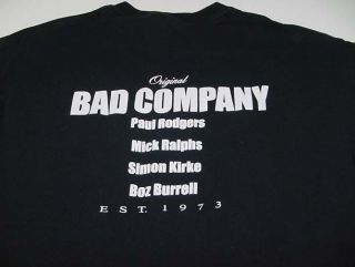 COMPANY T SHIRT Sz M Paul Rodgers Mick Ralphs Simon Kirke Boz Burrell