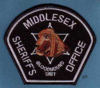 Middlesex MA Sheriff Bloodhound K9 Police Patch