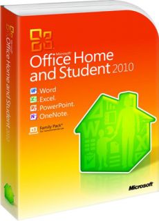 Microsoft Office Home and Student 2010 Licensed for 3 PCs Family Pack