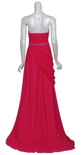 Mikael Aghal Rich Raspberry Strapless Evening Gown Dress New