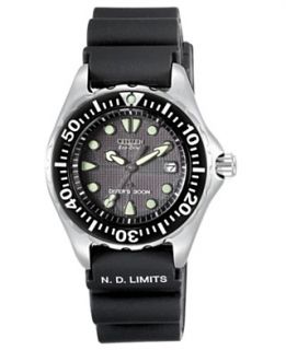 Citizen Watch, Womens Pro Diver Black Rubber Strap EP6000 07H