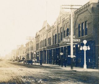 MILES CITY, Montana Main Street RPPC, Horses, @1905, Good+ Condition