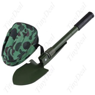Military Army Style Foldable Mini Shovel w/ Pouch Camping Tool HUI