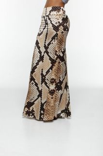 New Roberto Cavalli Womens Skirt Snake Print Silk Sz 38