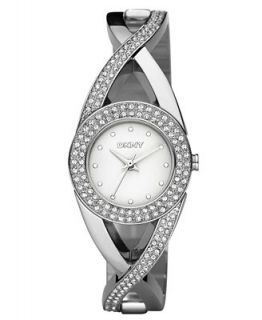 DKNY Watch, Womens Stainless Steel Crystal Accented Bracelet NY4716