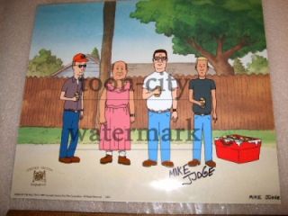 King of The Hill Cel Hand Signed Mike Judge Fox Seal Background Hank