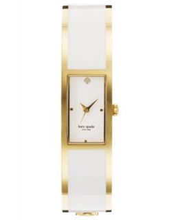 kate spade new york Watch, Womens Carousel White Enamel and Gold tone
