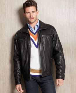 Michael Kors Jacket, Centro Washed Leather Hipster Jacket