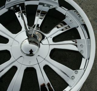 Falken Spine 22 Chrome Rims Wheels GMC Yukon 88 Up 22 x 9 5 6H 15