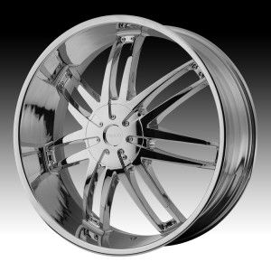 24 inch Helo Chrome Wheels Rims 6x135 Ford F150 Expedition Navigator 6