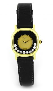 Chopard 18K Solid Gold Happy Diamond Ladies Watch Manual Wind Swiss