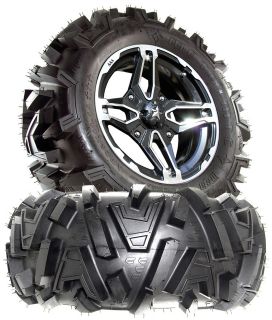 MotoSport Alloys M15 14 Crusher ATV / UTV Wheels on 26 MotoMTC Tires