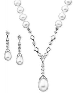 Sterling Silver Jewelry Set, Cultured Freshwater Pearl (6 7mm) and