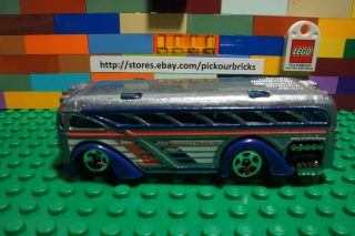 Hot Wheels Surfin School Bus Silver Edition HW City Works Series 6 10