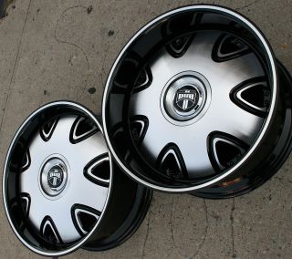 20 Black Rims Wheels Nissan Maxima Staggered 20 x 8 5 10 5H 35