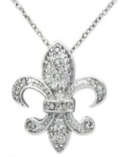 Sterling Silver Necklace, Fleur de Lis Pendant   Necklaces   Jewelry
