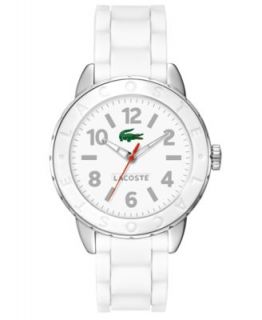 Lacoste Watch, Womens Advantage White Rubber Strap 2000647   All