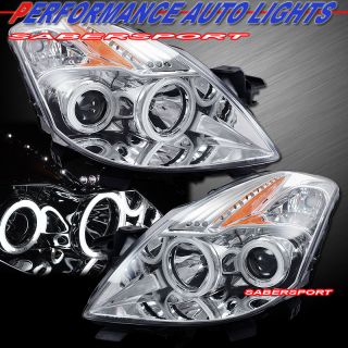 08 09 Nissan Altima 2dr Coupe Dual CCFL Halo Projector Headlights w