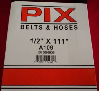 PIX Premium Black V Belt 1 2 X111 4L1110 A109 Polyester Corded Great