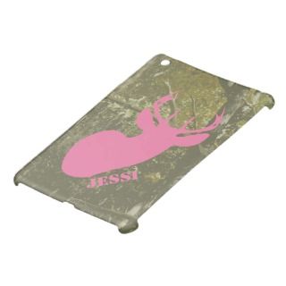 Camouflage & Pink Deer Personalized iPad Mini Case