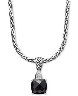 Effy Collection Sterling Silver Necklace, Onyx (5 1/5 ct. t.w.) and
