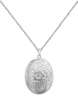 Giani Bernini Necklace, Sterling Silver Heart Locket   Necklaces