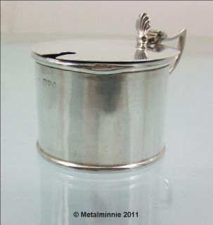 Antique English Silver Drum Mustard Pot Chester 1912