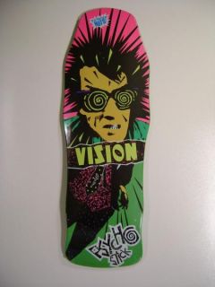 Vision Psycho Stick Skateboard Deck Lime
