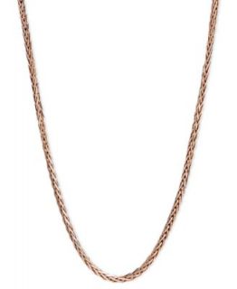 14k Rose Gold Necklace, 16 Diamond Cut Wheat Chain   Necklaces
