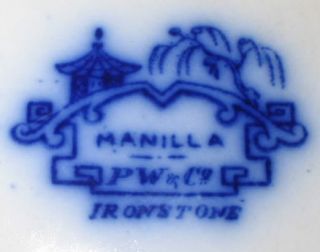 Primitive Antique Country Kitchen PW C Manilla Flow Blue Iron Stone