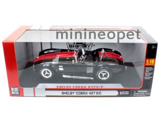 Collectibles 1965 Shelby Cobra 427 s C 1 18 Diecast Black w Red