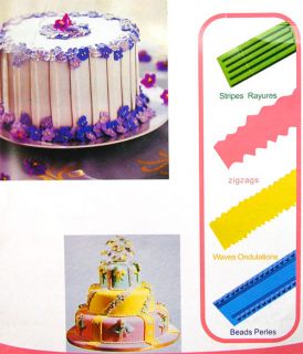 Fondant Ribbon Cutter Roller Embosser Cake Decorating