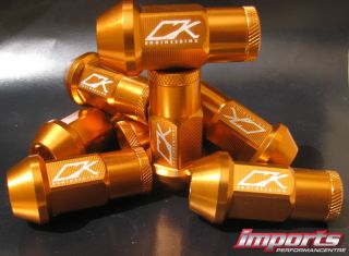 These racing quality lug nuts are extra long for quick and easy