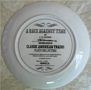 Classic American Trains Plates Deneen Railroad COA