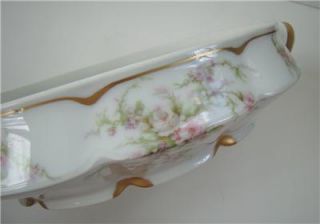 Haviland Rosalind Casserole Dish with Lid and Pink Roses