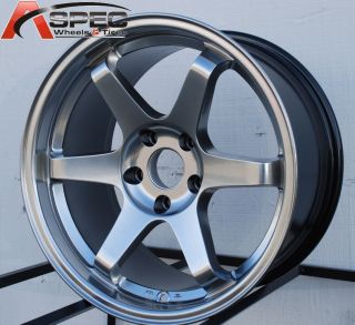 ES220 17x9 5 5x114 3 30 Hyper Black Rim Wheel Fit 240sx S15 S14