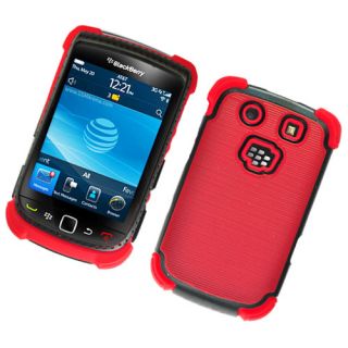 For Rim Blackberry Torch 9800 9810 Silicone Hard Dot TPU Case Red
