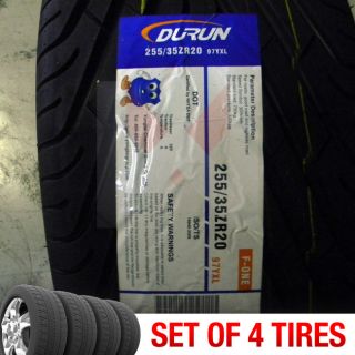 Set of 4 New 255 35R20 Durun Fone Tire Package 255 35 20 2553520