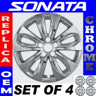 PC Set 18 11 12 Hyundai Sonata Chrome Wheel Skin Hubcaps Cover Hub