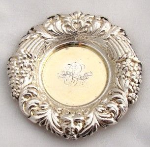 Antique Solid Sterling Silver Coaster Pin Tray Nut Bon Bowl Dish