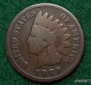 1889 Indian Head Cent Good G Circulated US Coin IHC288